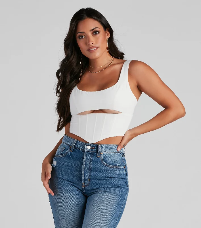 Discount Deals Corset With The Program Crop Top