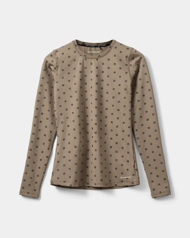 Hurry In NOALLESW T-SHIRT LONG SLEEVE - Middle Brown