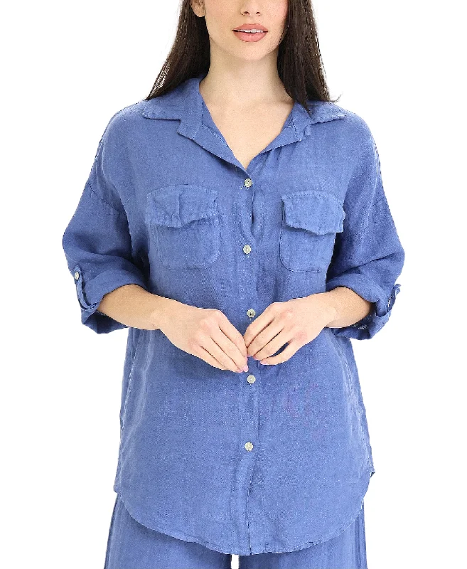 Special Discount Linen Button Front Shirt