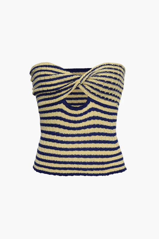 Low Cost Twisted Front Knitted Top