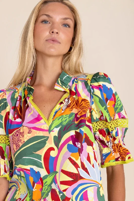 One-DAY Sale Alden Adair Lottie Top - RAINFOREST