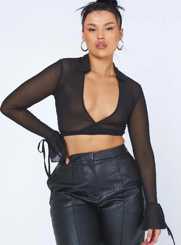 Instant Savings Jana Long Sleeve Top Black
