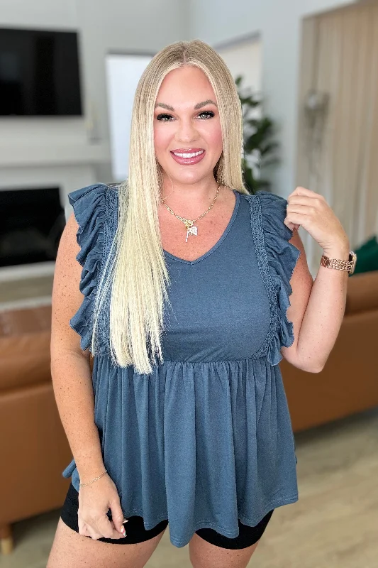 Price Reduction Before Now Ruffled Babydoll Top