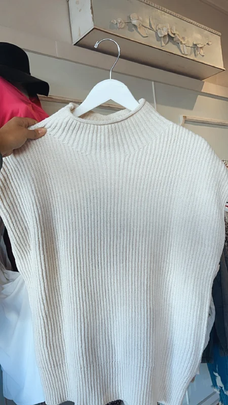 Daily Special Mock Neck Sleeveless Sweater