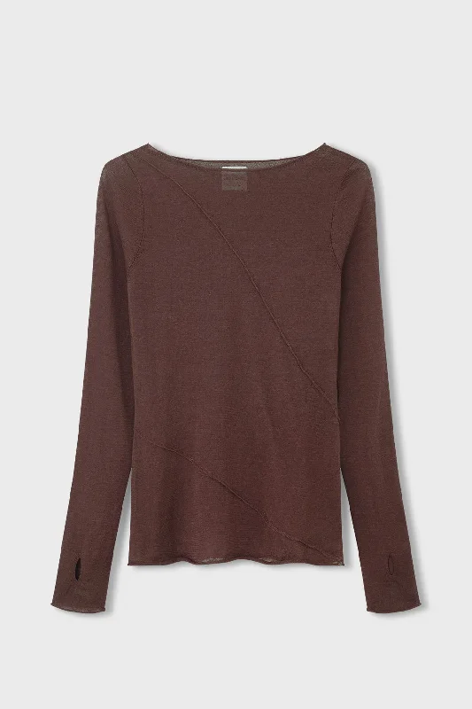 Super Savings Currant Panelled Knit Top