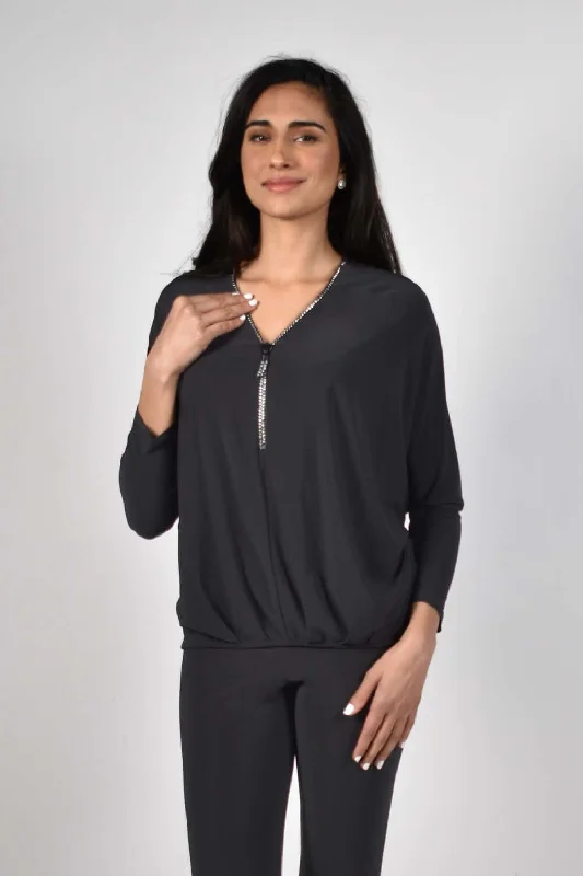 Stock Clearance Frank Lyman Top 214004  Black