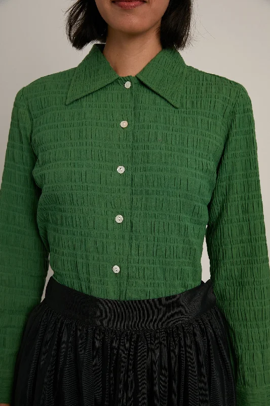 Daily Specials Ruta Buttondown - Pickle Crinkle