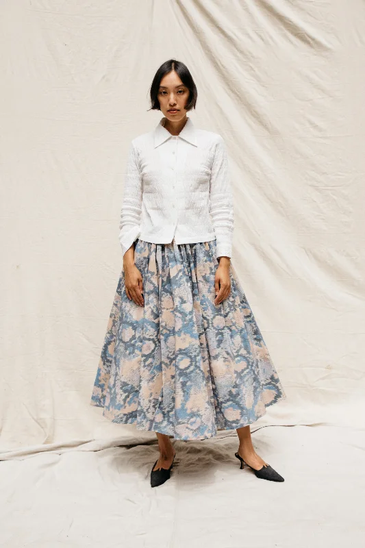 Clearance Sale Ruta Buttondown - White Crinkle
