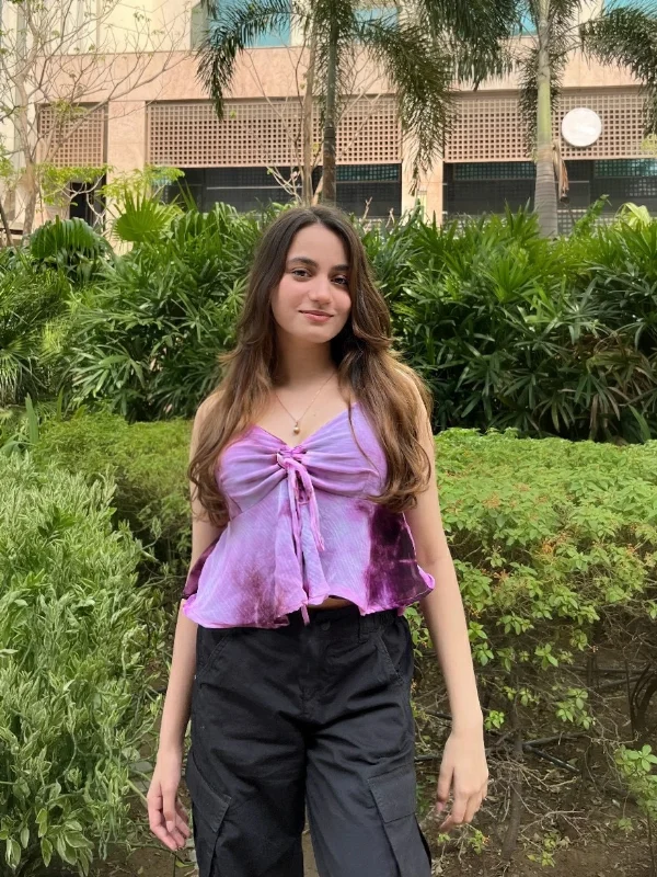 Sneak Peek Sale Edith wine tie & dye top
