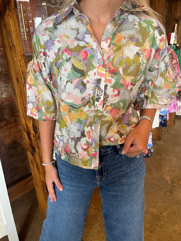 The Best Prices Maya Watercolor Floral Blouse