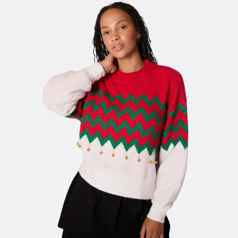 Weekend Savings Bonanza Jingle Bells Oversized Weihnachtspullover Damen