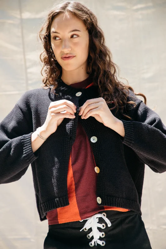 Amazing Deals Shipley Cotton Cardigan - Black