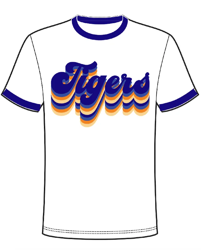 Super Discount Sparkle City Retro Tigers Tee - WHITE