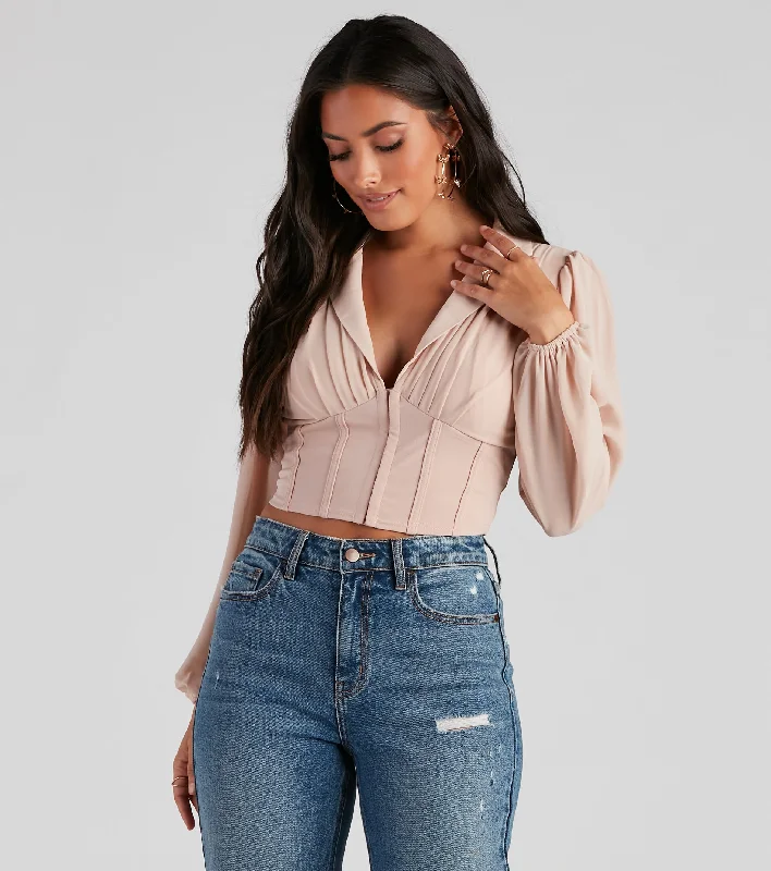 Weekend Bargains to Cherish Life's A Party Chiffon Corset Top