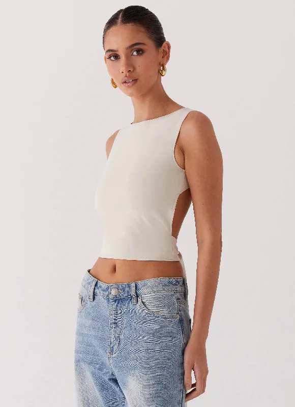 Deal of the Week Saskie Crop Top - Ivory