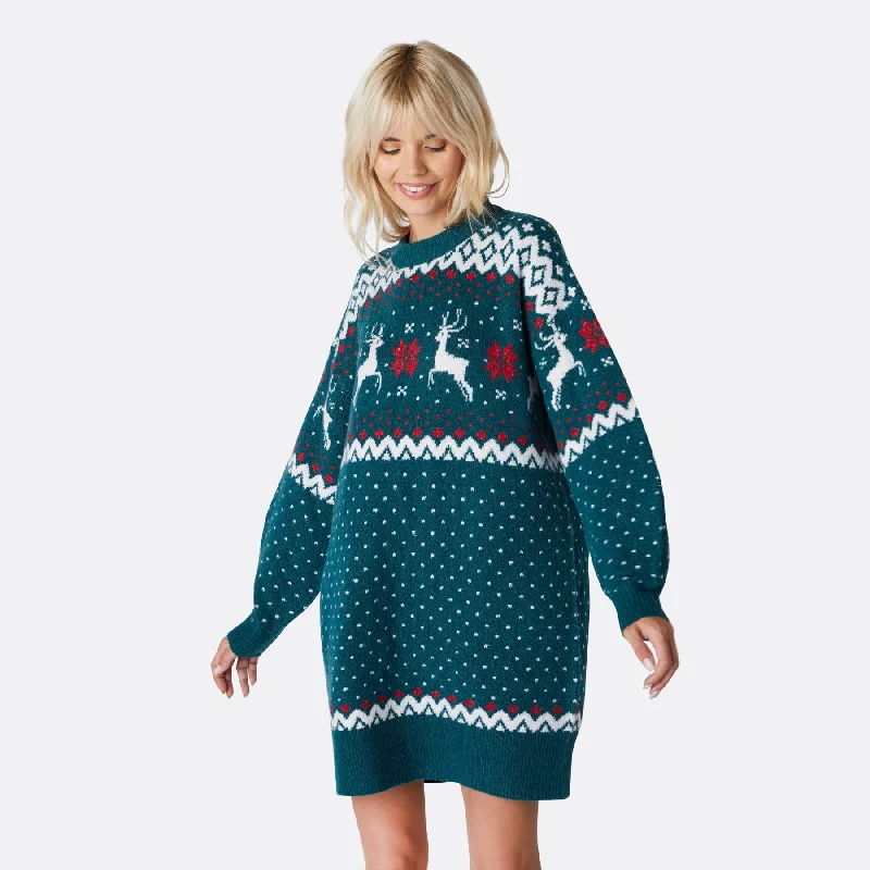 Weekend Deals to Make You Happy Grünes Oversized Weihnachtskleid
