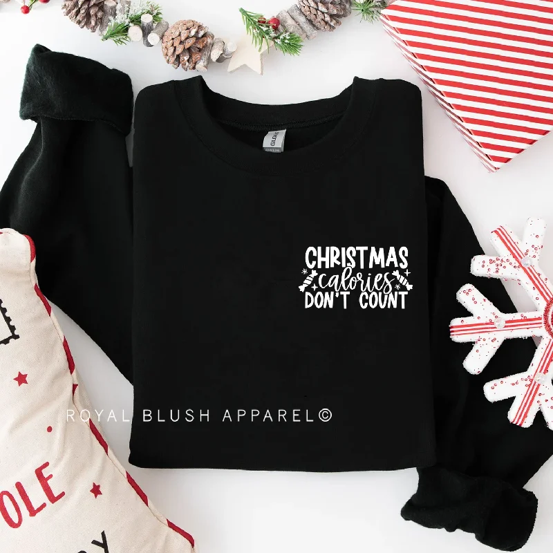 Weekend Deals That Impress Christmas Calories Don't Count Sweatshirt