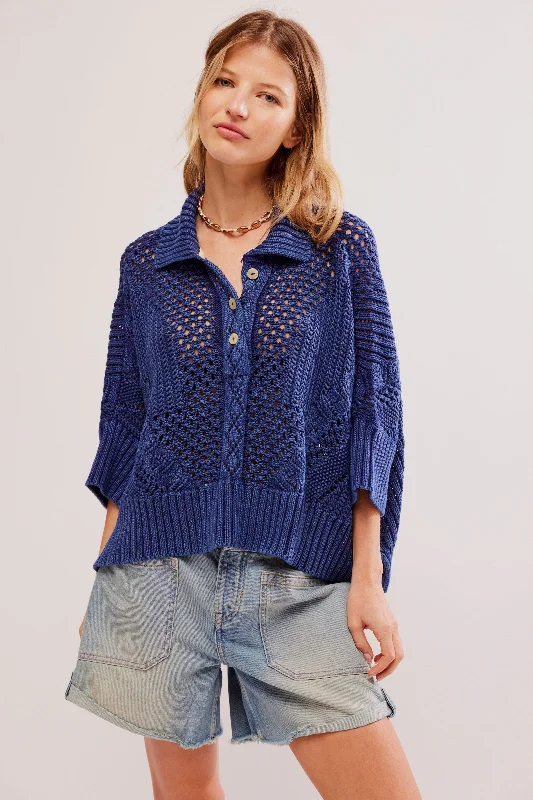 Weekend Specials Just for You Free People To The Point Polo - MIDNIGHT RAIN