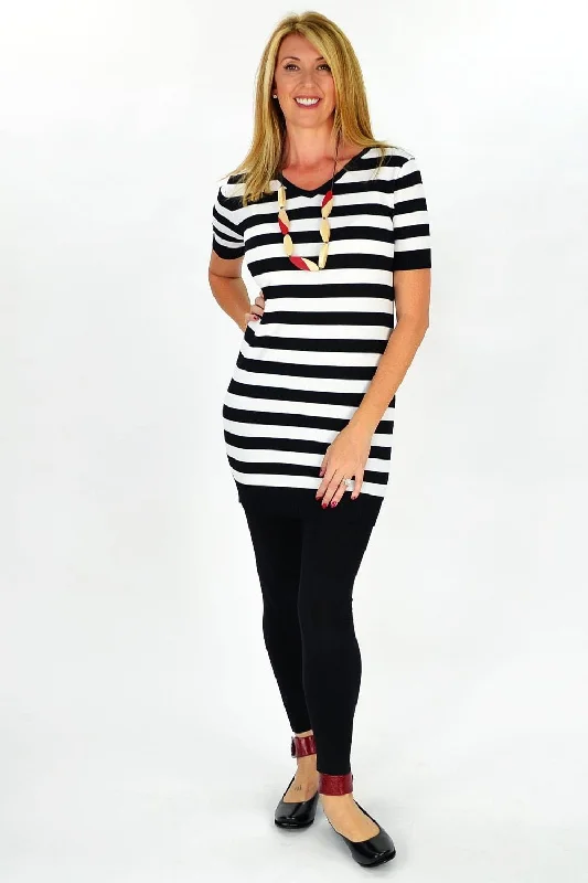 Major Deal White Stripe Zoe Tunic