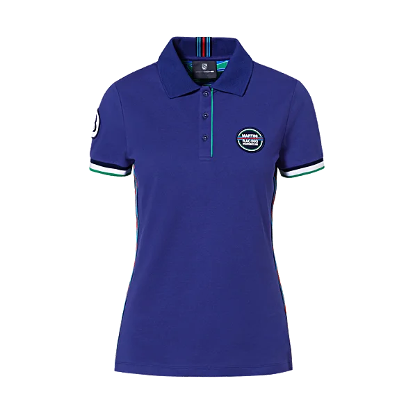 Big Deal Porsche Ladies Polo Shirt- Martini Racing (Hippie)