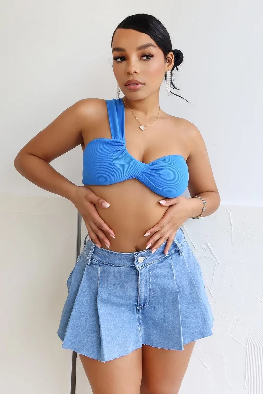 Savings Galore Beach Babe One Shoulder Crop Top