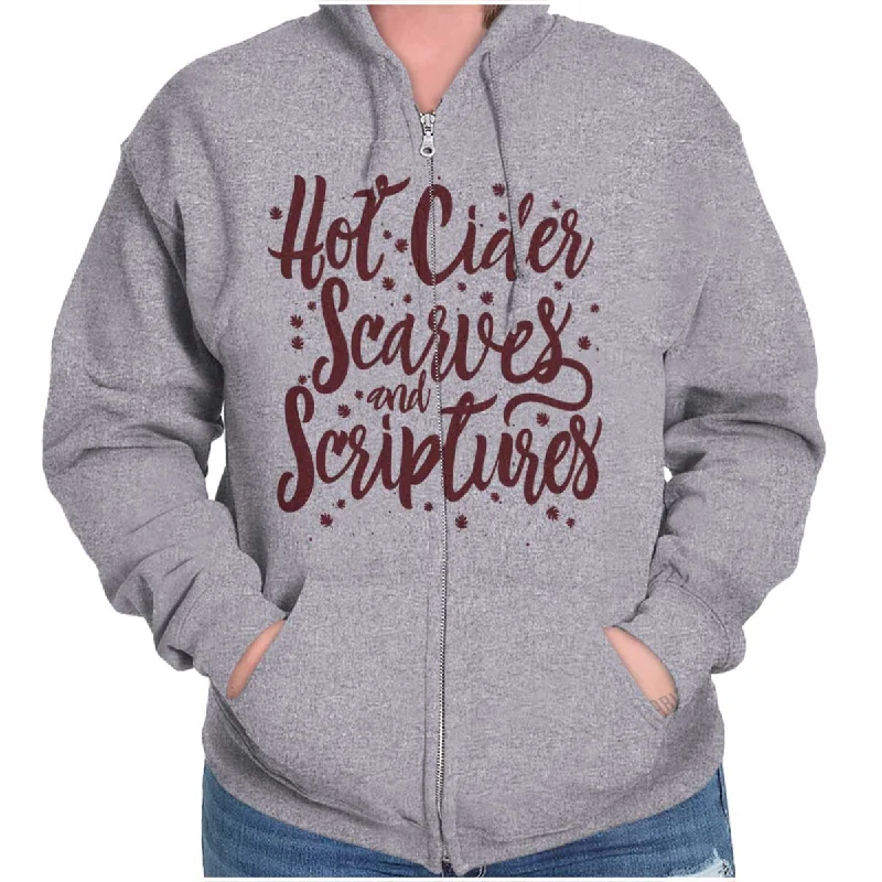 Early Bird Cider Scarves Scriptures Zip Hoodie