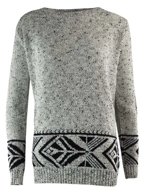 Weekend Specials to Relish Marled Patterned Long Sweater