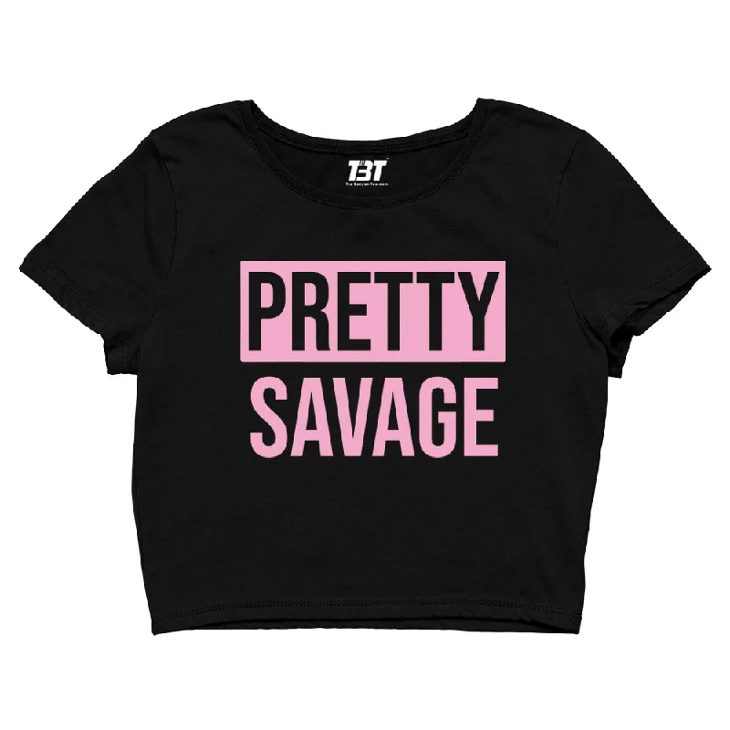 Doorbuster Deal Black Pink Crop Top - Pretty Savage