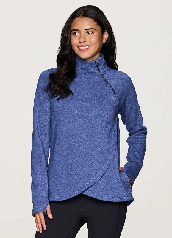 Pay Less Prime Ready To Roll Fleece Zip Mock Neck Pullover