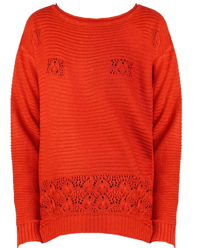 Shop and Save Long Sleeve Slouchy Loose Fit Open Knit Sweater