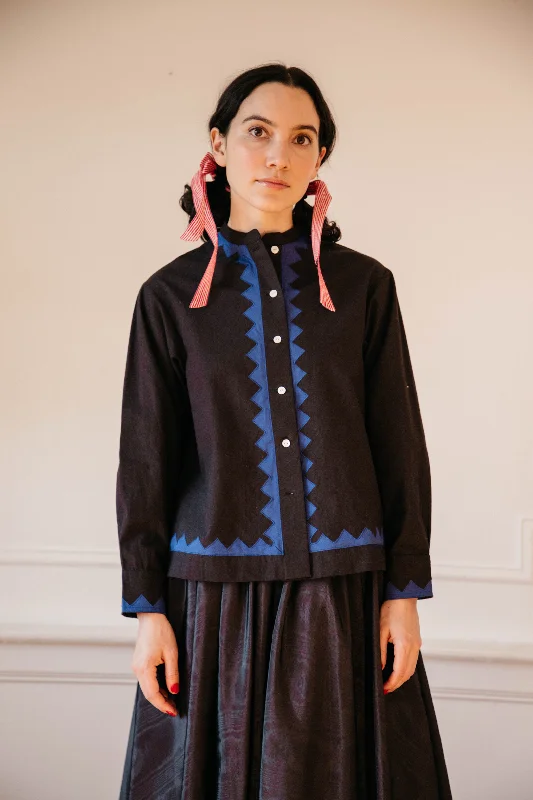 Early Bird Alpha Buttondown - Black/Cobalt