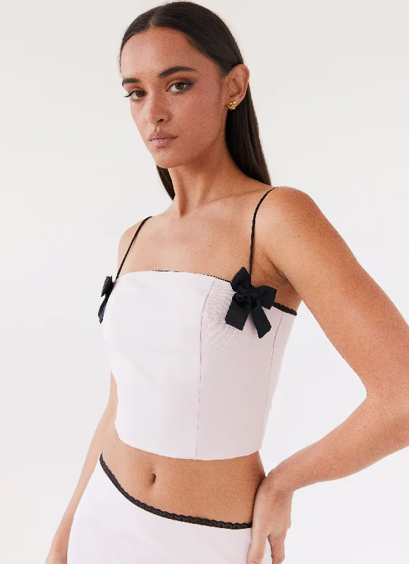 Extra Savings Rushing Back Crop Top - Mauve