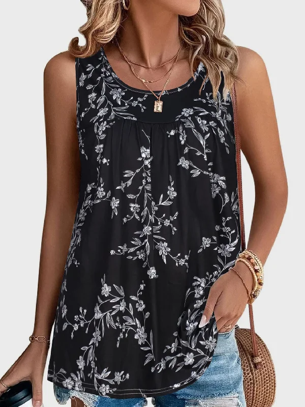 Referral Discount Printed Round Neck Tank