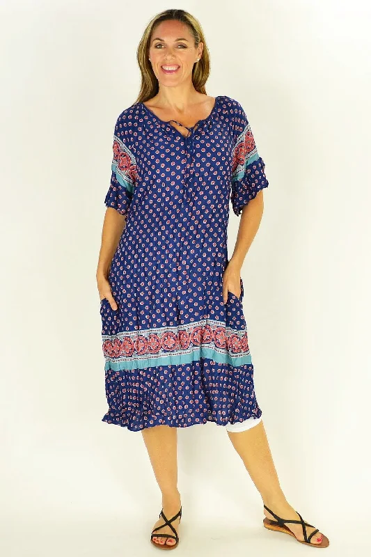 Midnight Madness Flower in the Meadow Tunic Dress