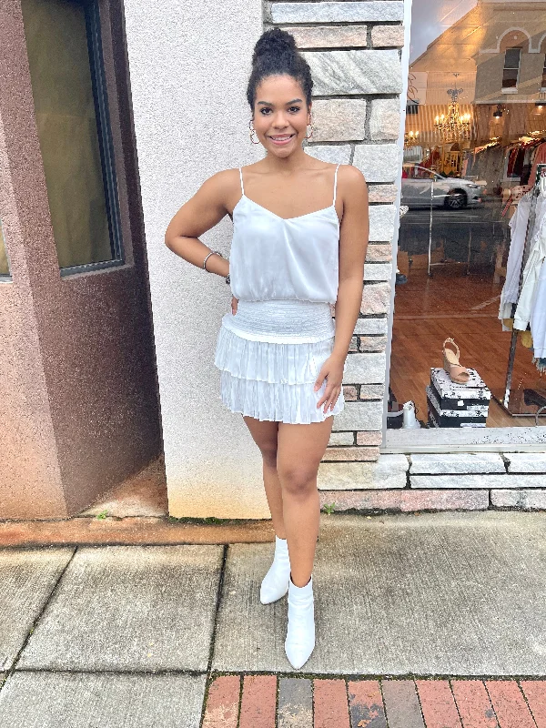 Sale Event White Silk Tank