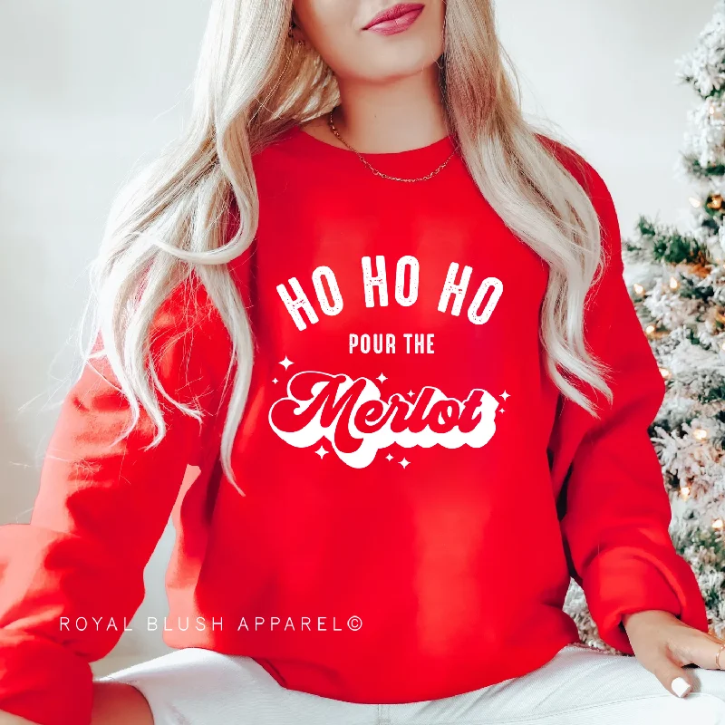 Act Fast Ho Ho Ho Pour The Merlot Sweatshirt
