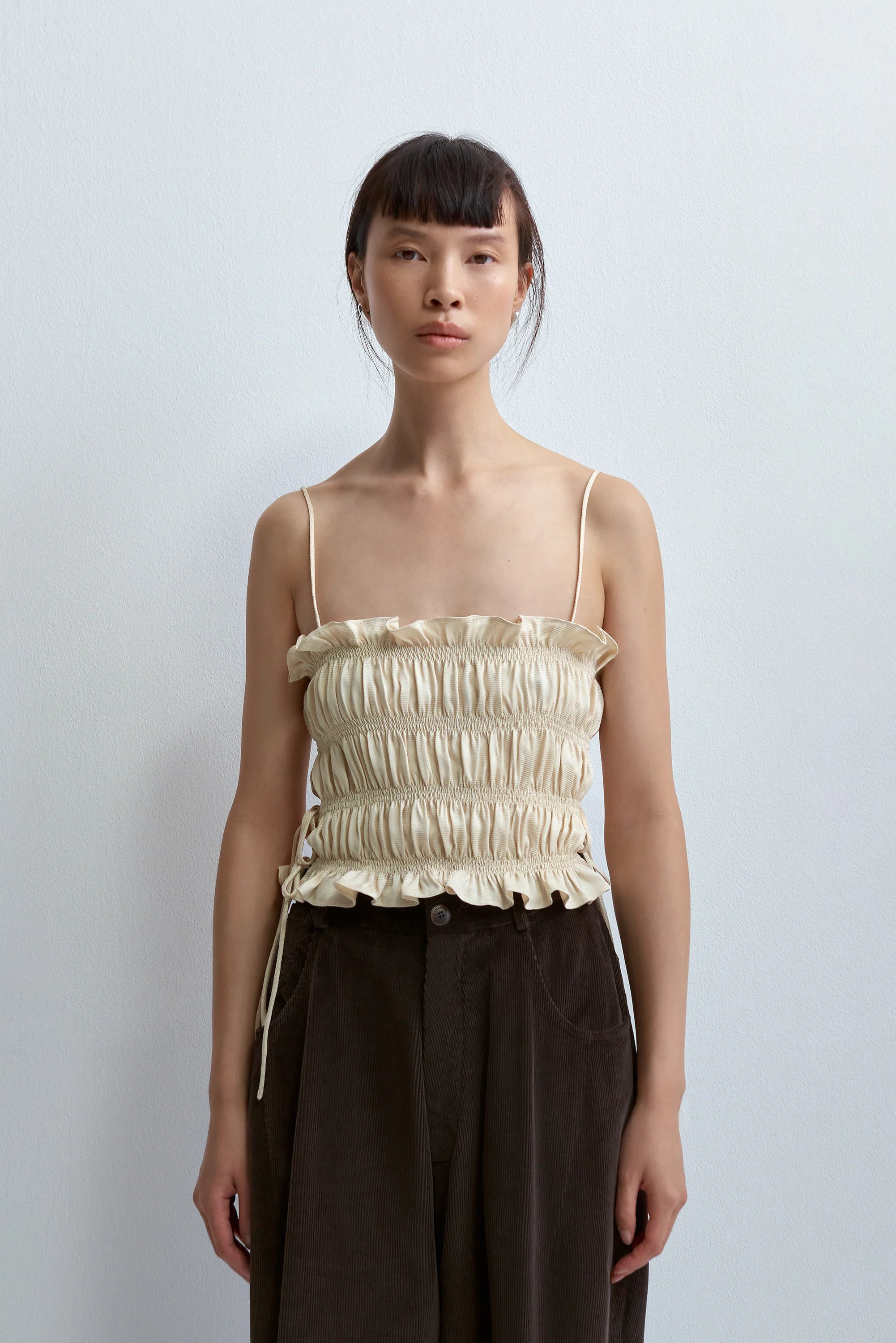 Instant Discount Viscose Gathered Top Shell