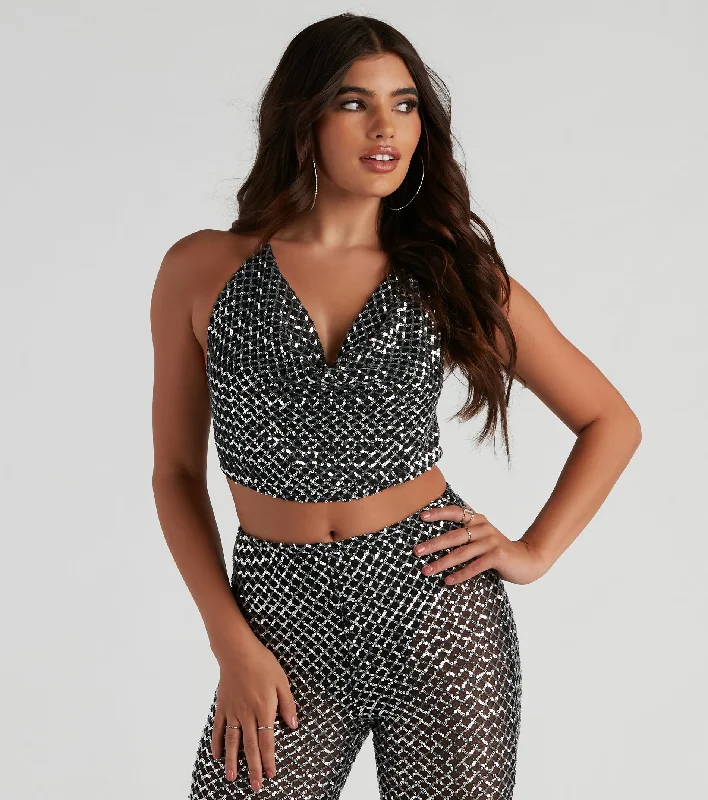 Weekend Specials to Enjoy Twinkle Like A Star Sequin Crop Top