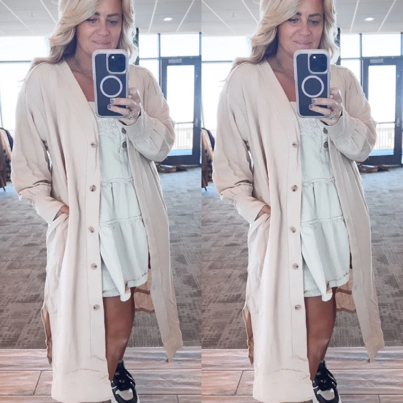 Time-Sensitive Oatmeal Cardi