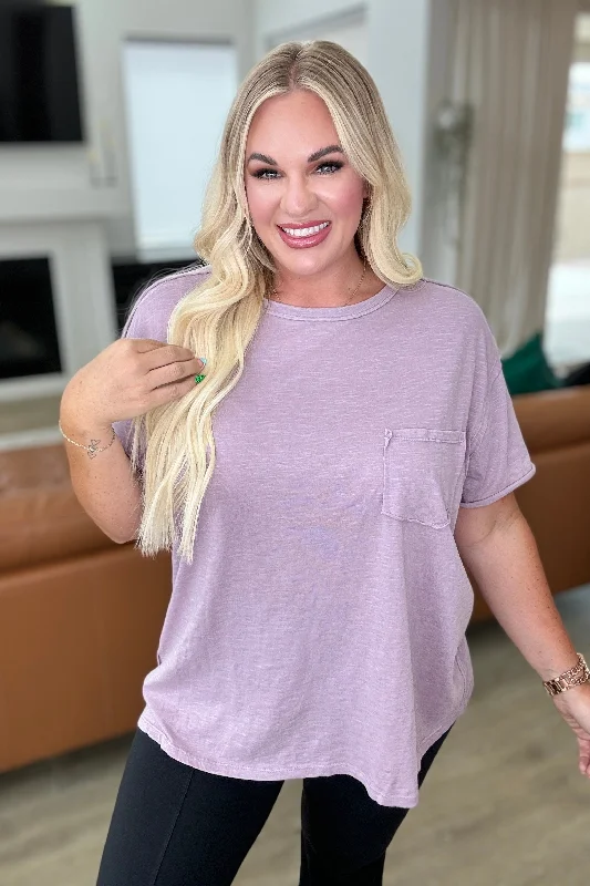 Weekend Specials to Delight Casually Cool Patch Pocket Tee in Mauve