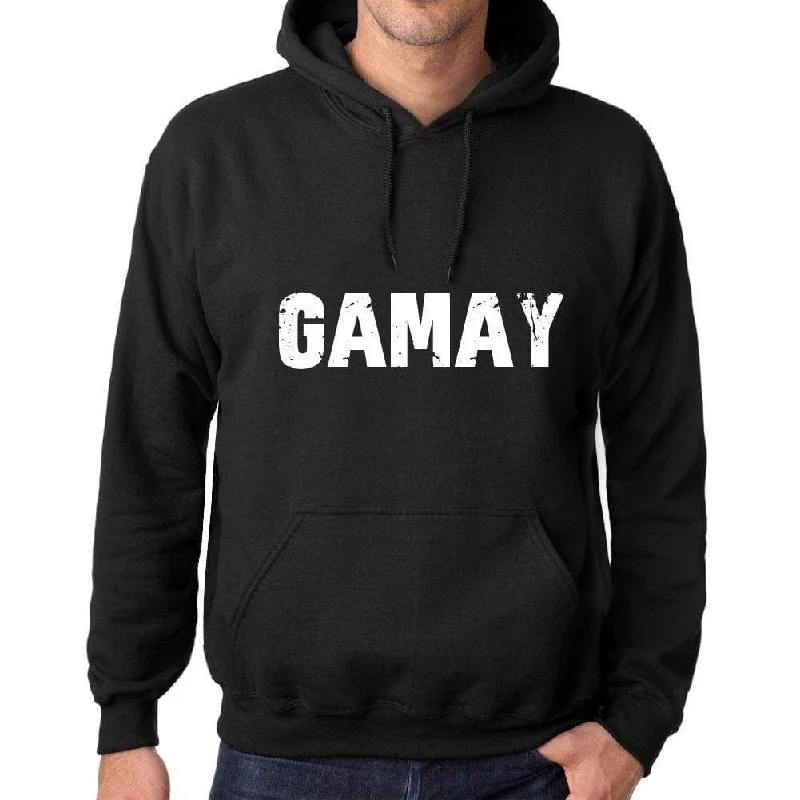 Weekend Offers That Delight Men's Women's Unisex Printed Graphic Cotton Hoodie Soft Heavyweight Hooded Sweatshirt Pullover Popular Words GAMAY Deep Black