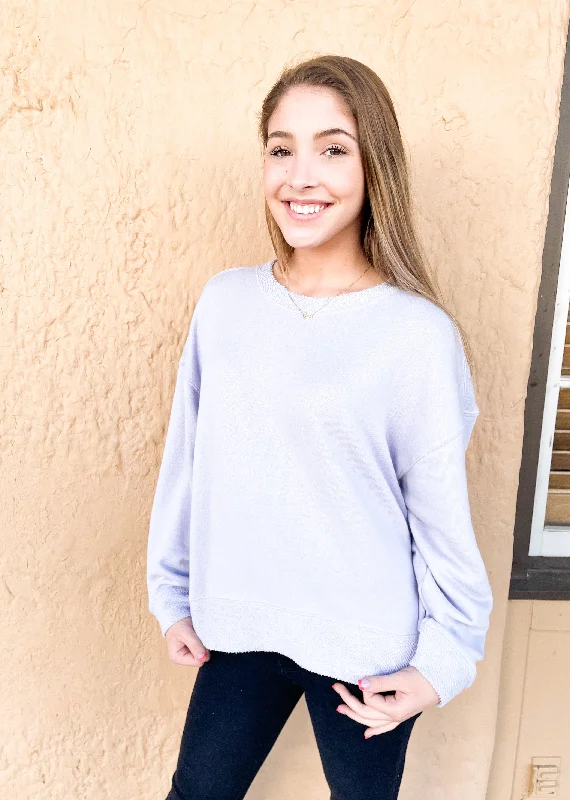 Now or Never Purple Crewneck