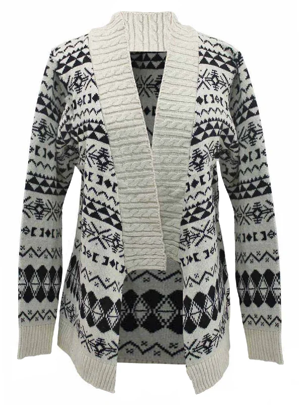 Weekend Specials to Celebrate Aztec Print Long Cardigan Sweater