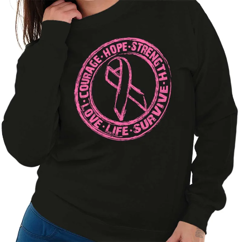 Special Discount Courage Life Survive Crewneck Sweatshirt