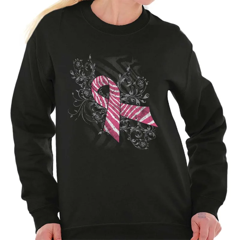 Major Deal Pink And White Ribbon Crewneck Sweatshirt
