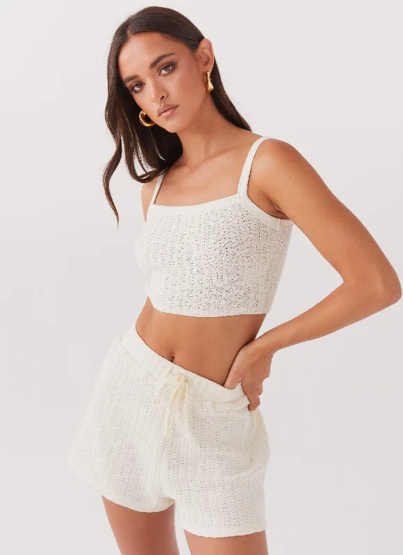 Deep Savings By The Bay Knit Top - Ivory