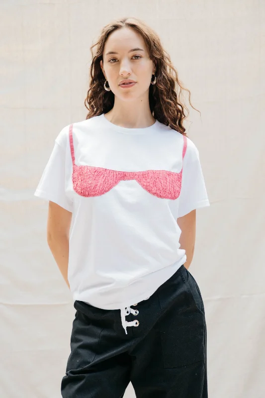 Today Only Florida Woman Appliqué T  - White/Bubblegum