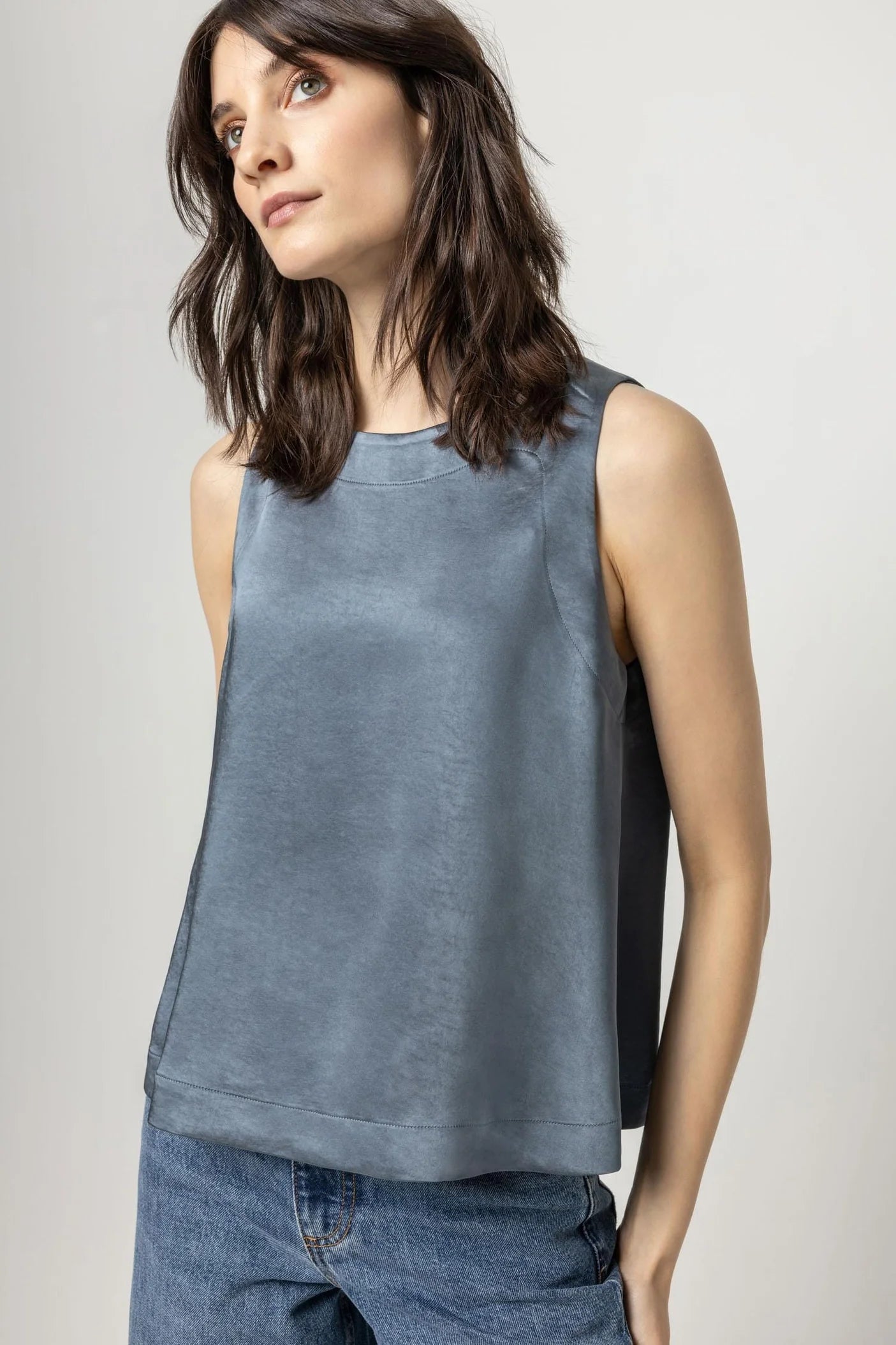 Crazy Savings Sleeveless Satin Top