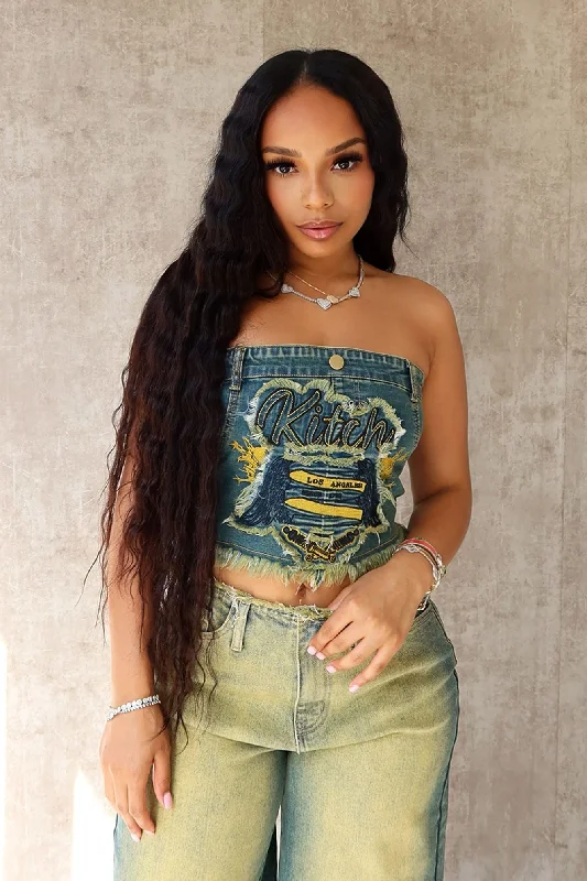 Weekend Offers That Tempt Priya Vintage Washed Tube Top