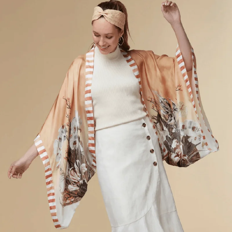 Price Reduction Jessica Kayll Josephine Silk Kimono Top